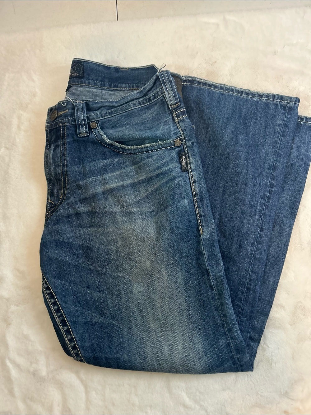 Silver Jeans Co Gordie Men’s Jeans 34x30 Straight Leg Medium Wash Denim